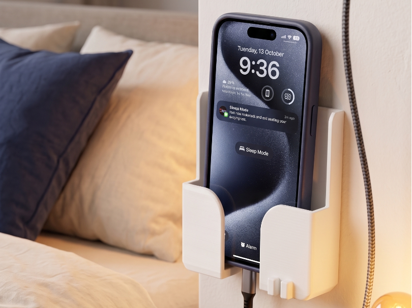 نگهدارنده دیواری موبایل با مدیریت کابل